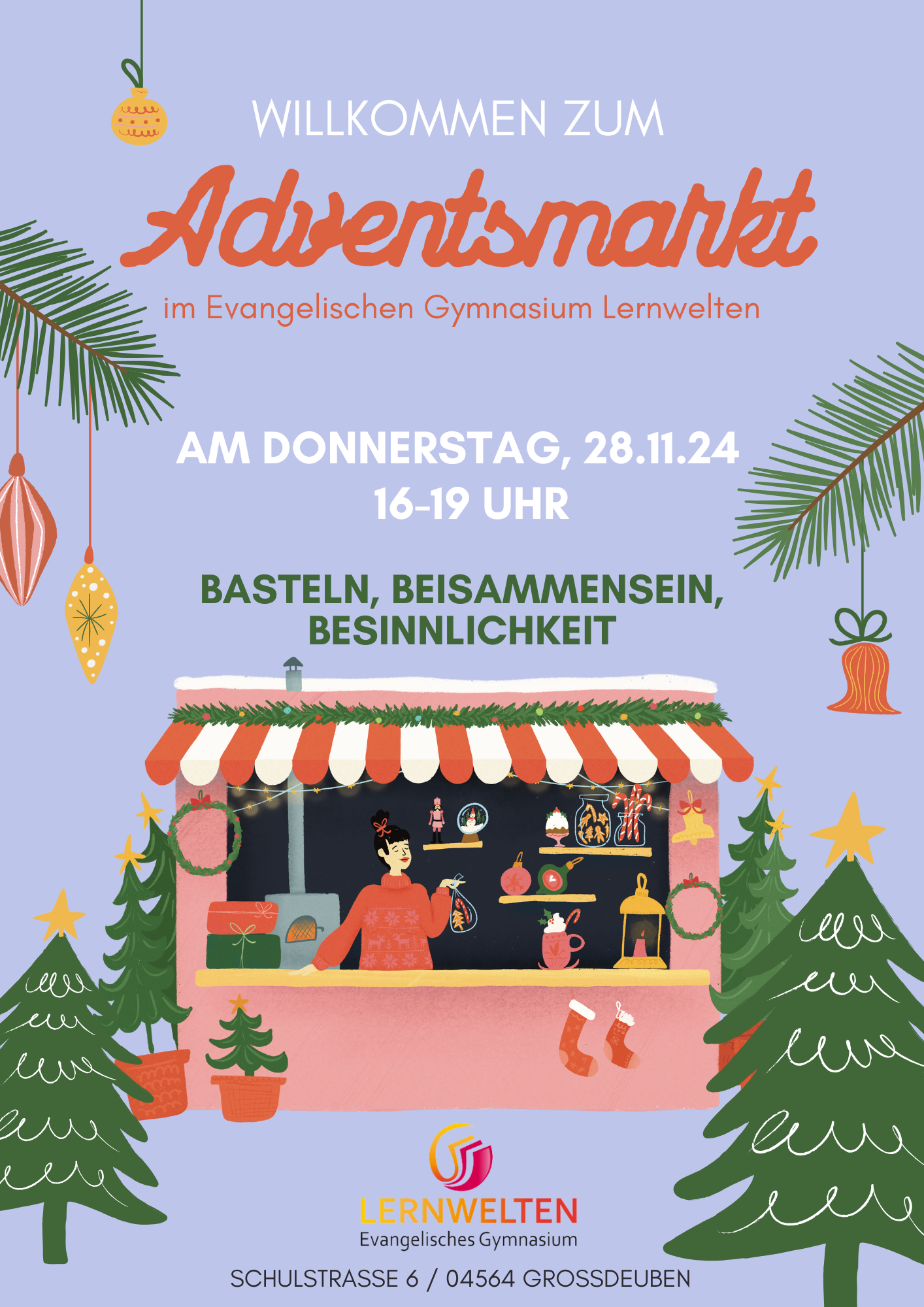 Flyer zum Adventsmarkt des EGL 2024