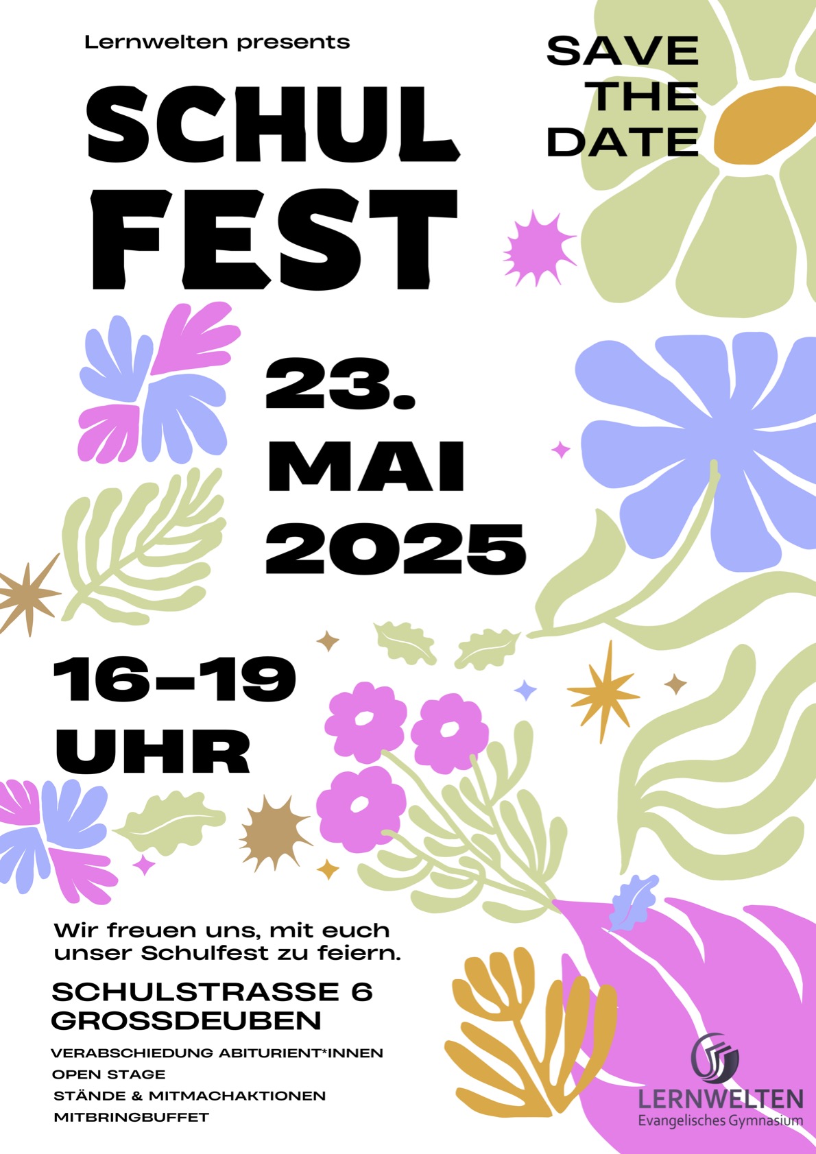 Flyer zum Schulfest 2025 des EGL